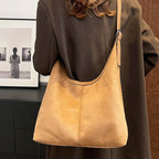 Soft Suede Hobo Shoulder Bag