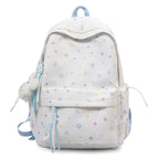 Fashionable backpack with colorful star pattern