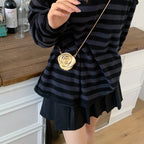 Elegantly Crafted Rose-Shaped Crossbody Bag