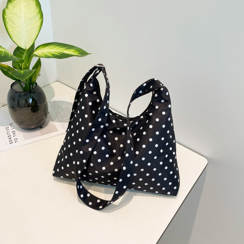 Stylish Polka Dot Hobo Bag