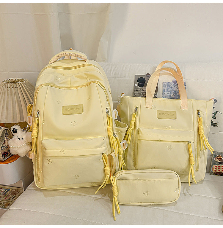 Multi-Functional School Backpack and Tote Bundle-https://detail.1688.com/offer/1013513511801.html-Calm Wears-Yellow-Calm Wears