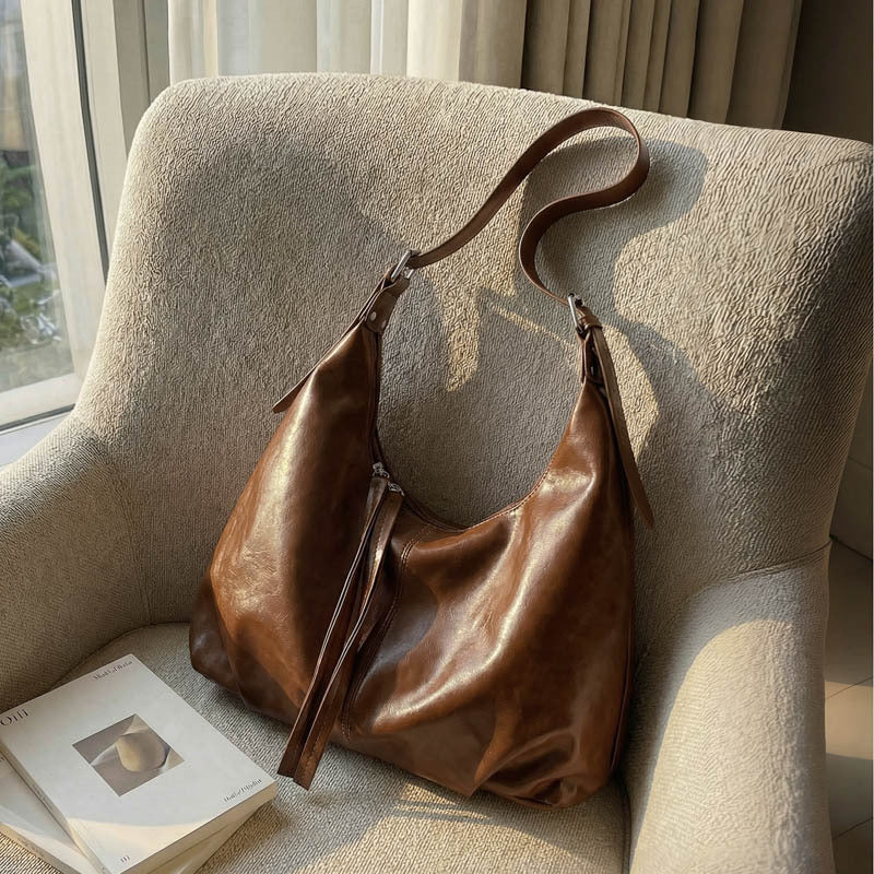 WoLuxurious Soft Leather Shoulder Bag
