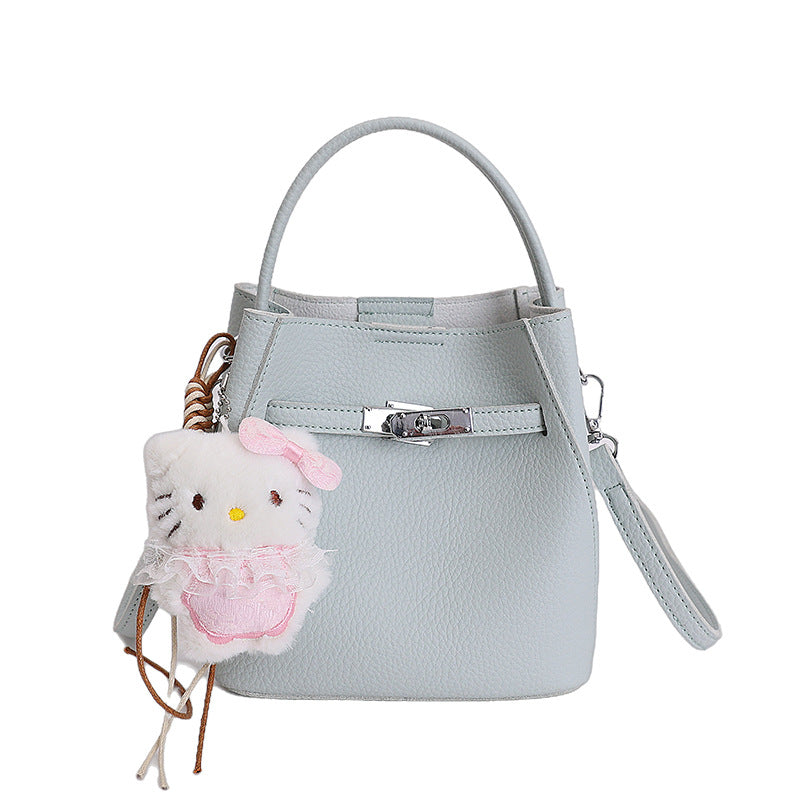 Women's mini handbag with cute charm-https://detail.1688.com/offer/1015137511395.html-Calm Wears-Blue-Size: With pendant-Calm Wears