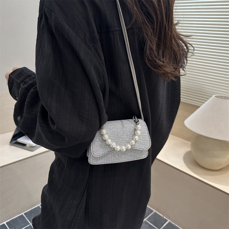 Women Mini Handbag with Bead Accent