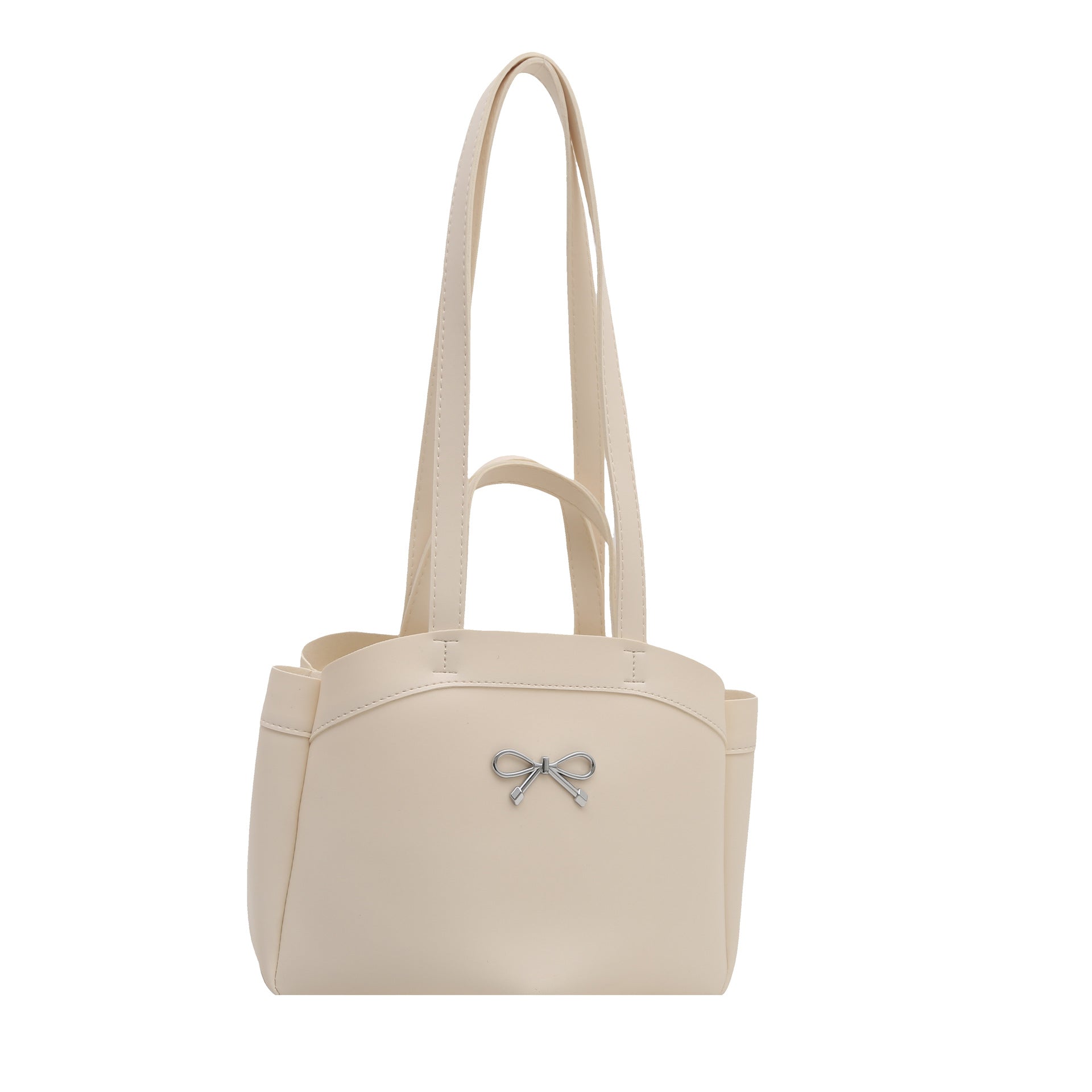 Elegant Bow Accent Handheld Tote Bag
