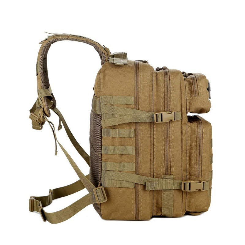 Tactical Backpack with Modular Compartment System and Reinforced Carry Handle