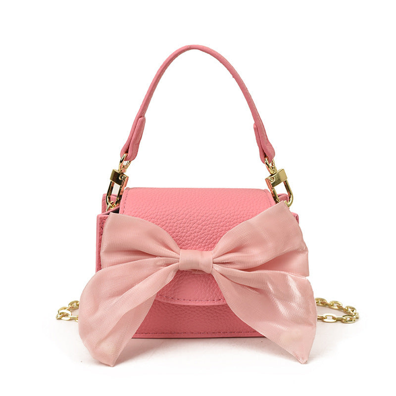 Ladies mini handbag with decorative bow design-https://detail.1688.com/offer/1018858040636.html-Calm Wears-Magenta-nothing-Calm Wears
