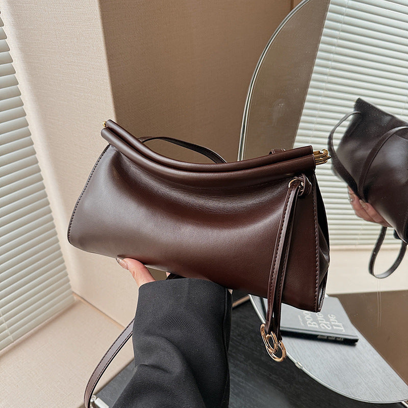 Women's elegant shoulder bag with modern, curved design-https://detail.1688.com/offer/1001779727982.html-Calm Wears-Gray-nothing-Calm Wears