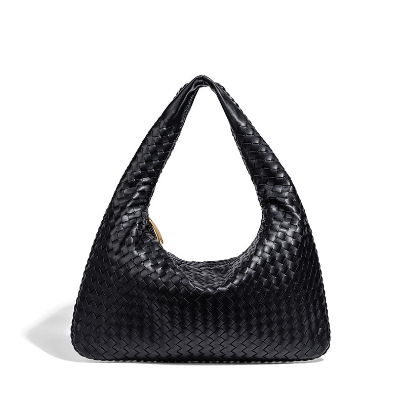 Woven Leather Hobo Bag