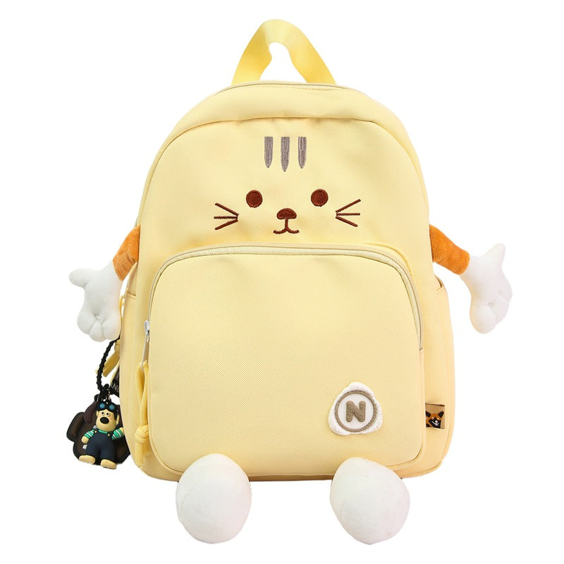 Plush Cat-Themed Backpack