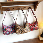 WoColorful Woven Hobo Bag
