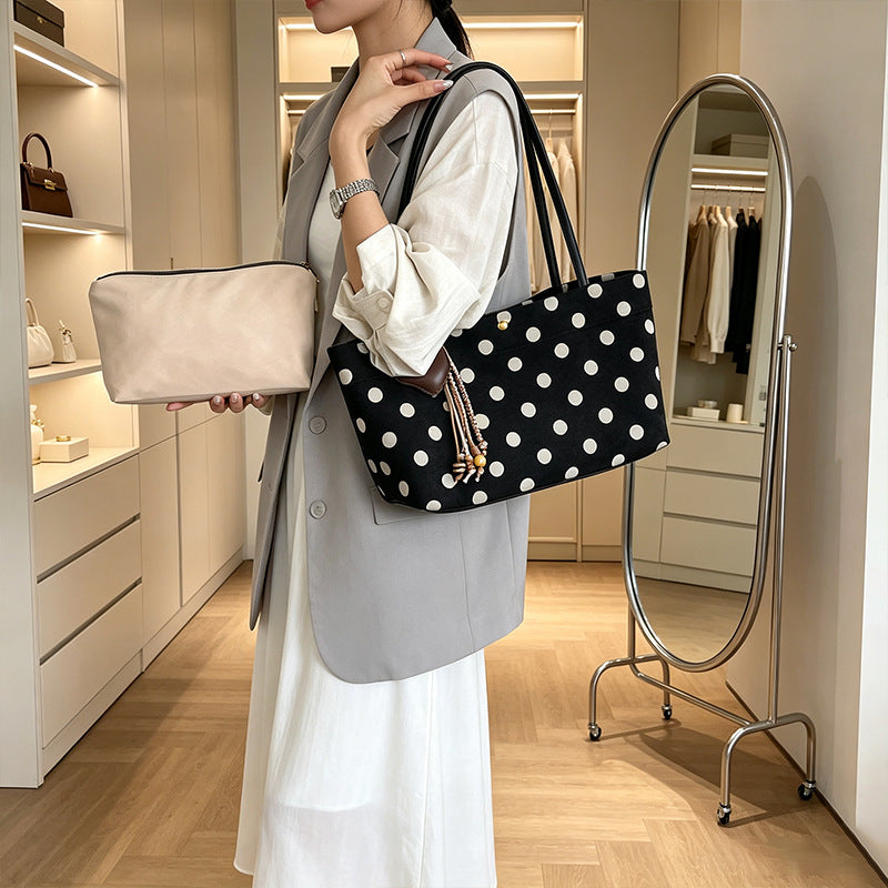 Suede Shoulder Tote Bag