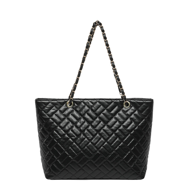 WoQuilted Tote Bag with Chain Handles