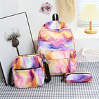 Stylish backpack with matching crossbody bag and pencil case