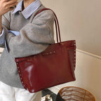 Ladies stylish Tote Bag with fashionable detail-https://detail.1688.com/offer/995351691155.html-Calm Wears-Black-nothing-Calm Wears