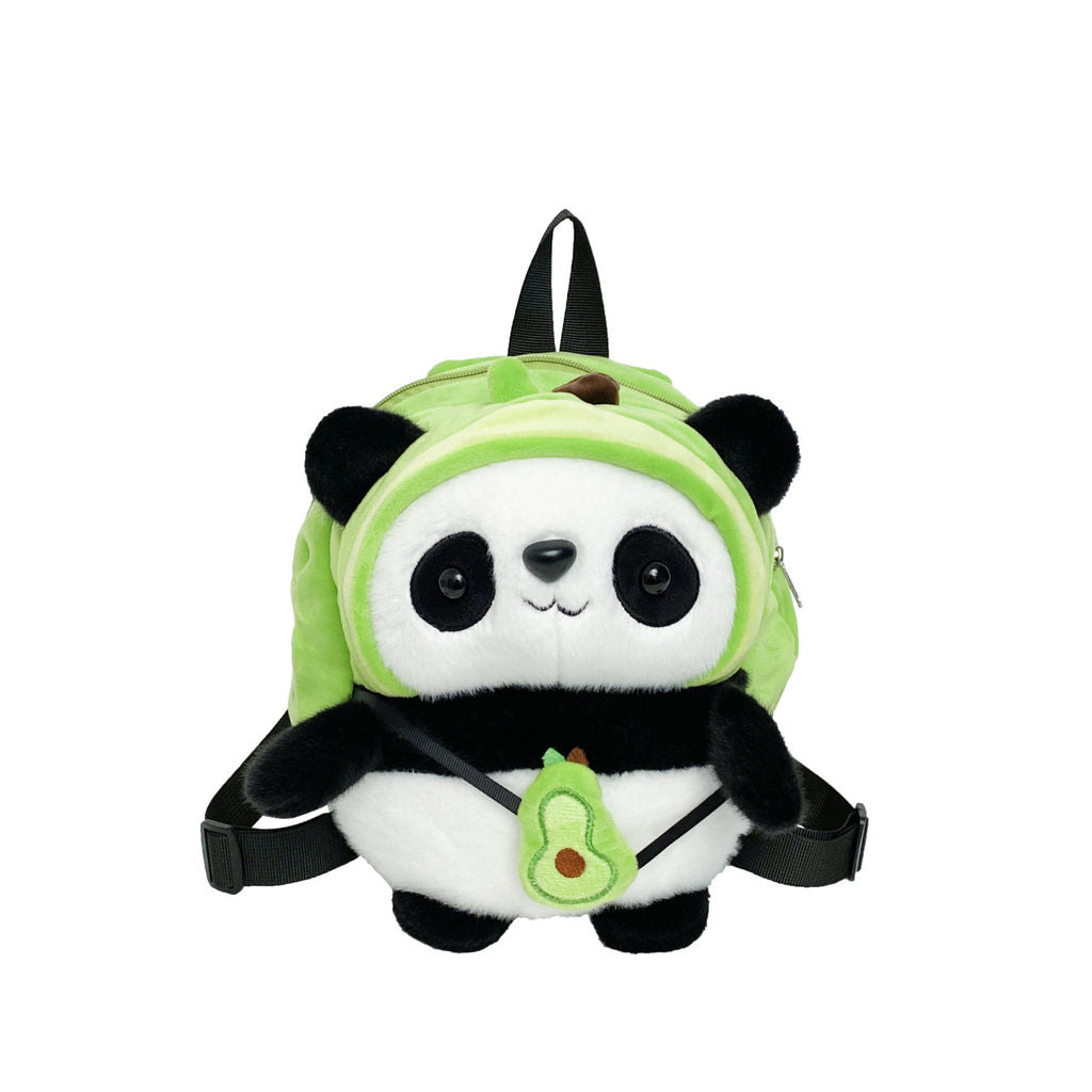 Plush backpack with panda design