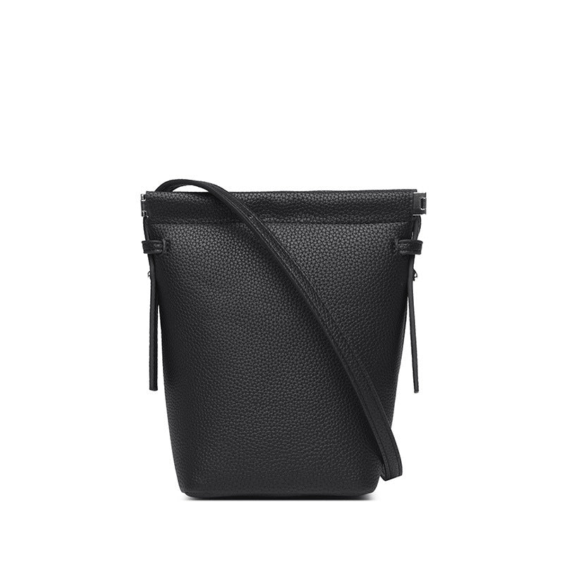Elegant Textured Bucket Bag
