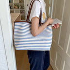Reusable Striped Beach Tote Calm Wears