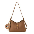 Women's multifunctional shoulder bag with playful charm-https://detail.1688.com/offer/1002505571271.html-Calm Wears-Braun-Size: With pendant-Calm Wears