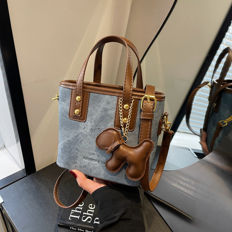 Women's mini bag made of high-quality material with removable funny charm-https://detail.1688.com/offer/860261009677.html-Calm Wears-Blue-Size: With pendant-Calm Wears