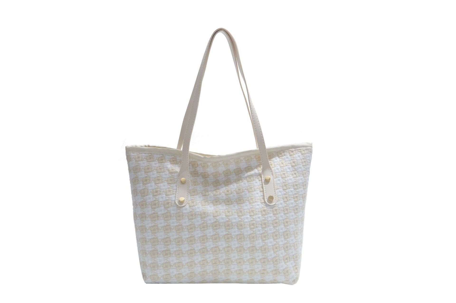 Ladies stylish tote bag-https://detail.1688.com/offer/999300281534.html-Calm Wears-White-Size: piece-Calm Wears