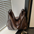 Chic Faux Leather Hobo Bag