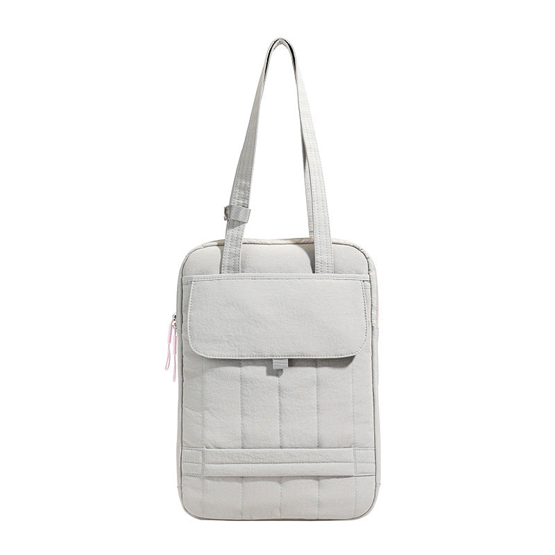 Structured Quilted Laptop Tote Bag
