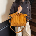 Casual Drawstring Shoulder Bag Calm Wears