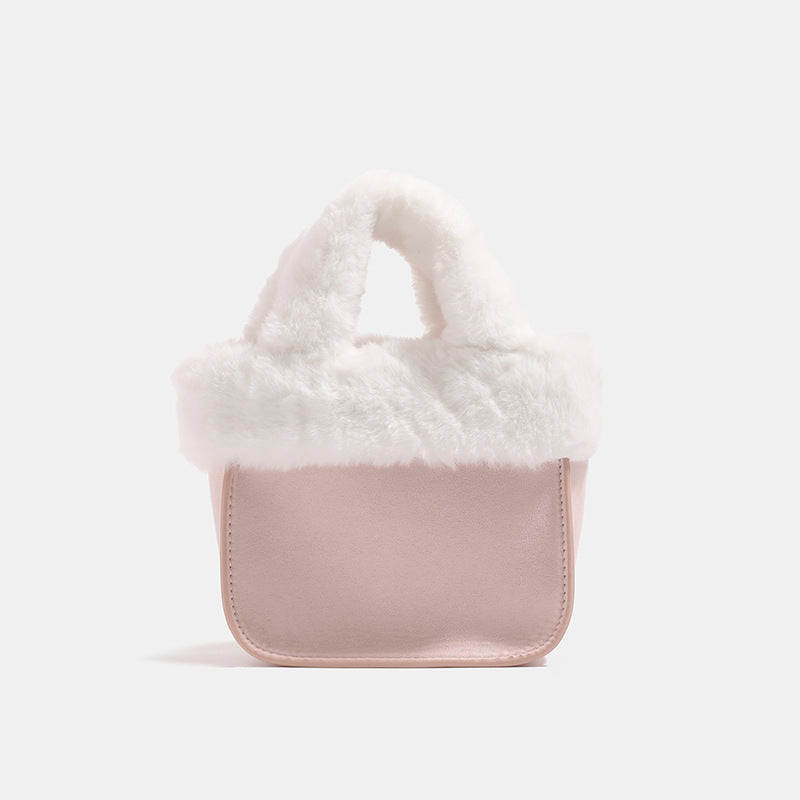 Women’s mini bag with luxurious faux fur collar-https://detail.1688.com/offer/861545684808.html-Calm Wears-Trendy Pink-nothing-Calm Wears