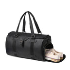 Premium Leather Weekender Duffel Bag