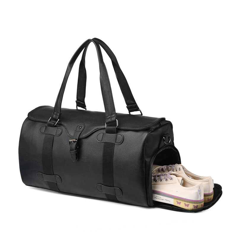 Premium Leather Weekender Duffel Bag
