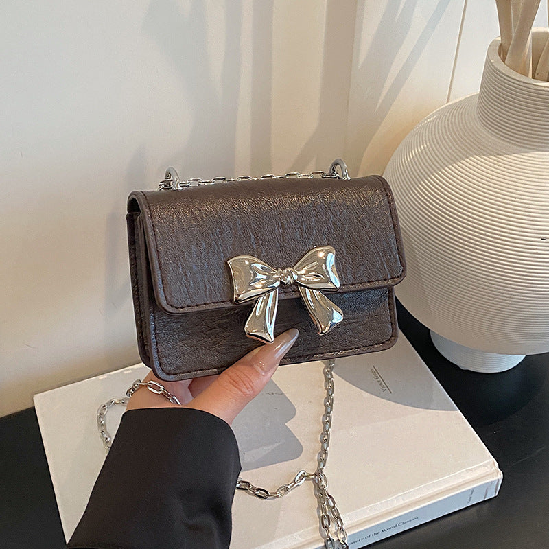 WoCharming Bow-Embellished Mini Handbag