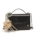 Women elegant mini handbag with cute pendant