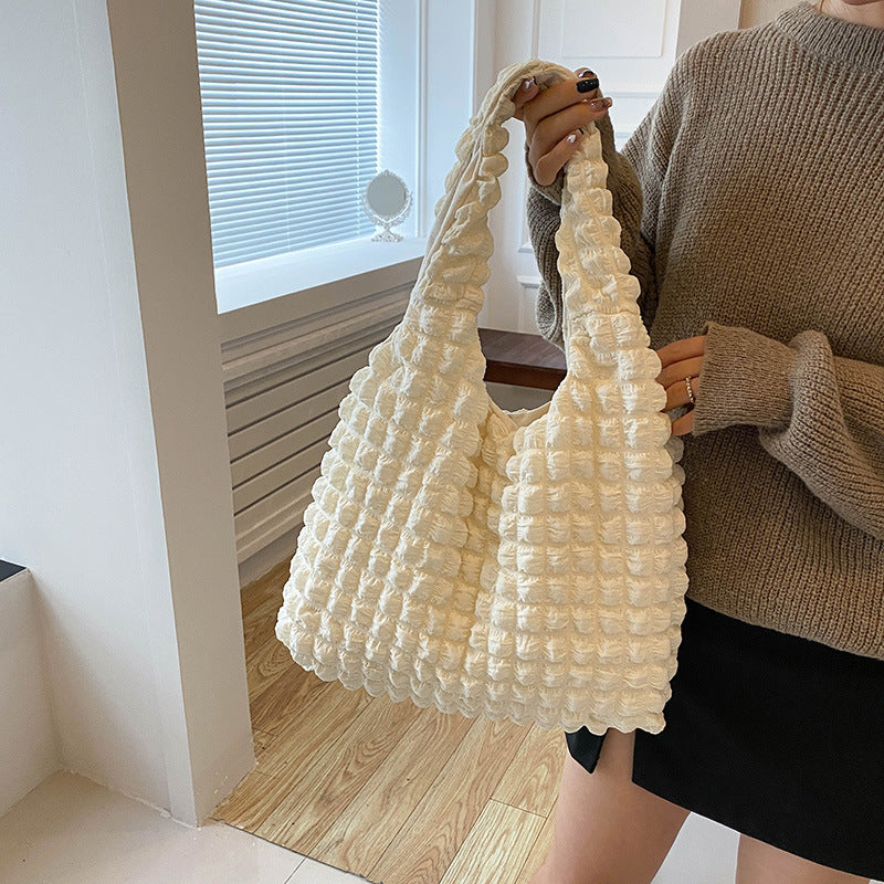 Women's tote bag with textured design-https://detail.1688.com/offer/773045196276.html-Calm Wears-Black-nothing-Calm Wears