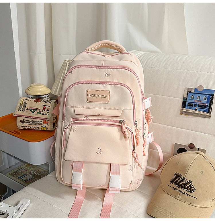 Functional Travel School Backpack-https://detail.1688.com/offer/1016448045652.html-Calm Wears-Pink-Calm Wears