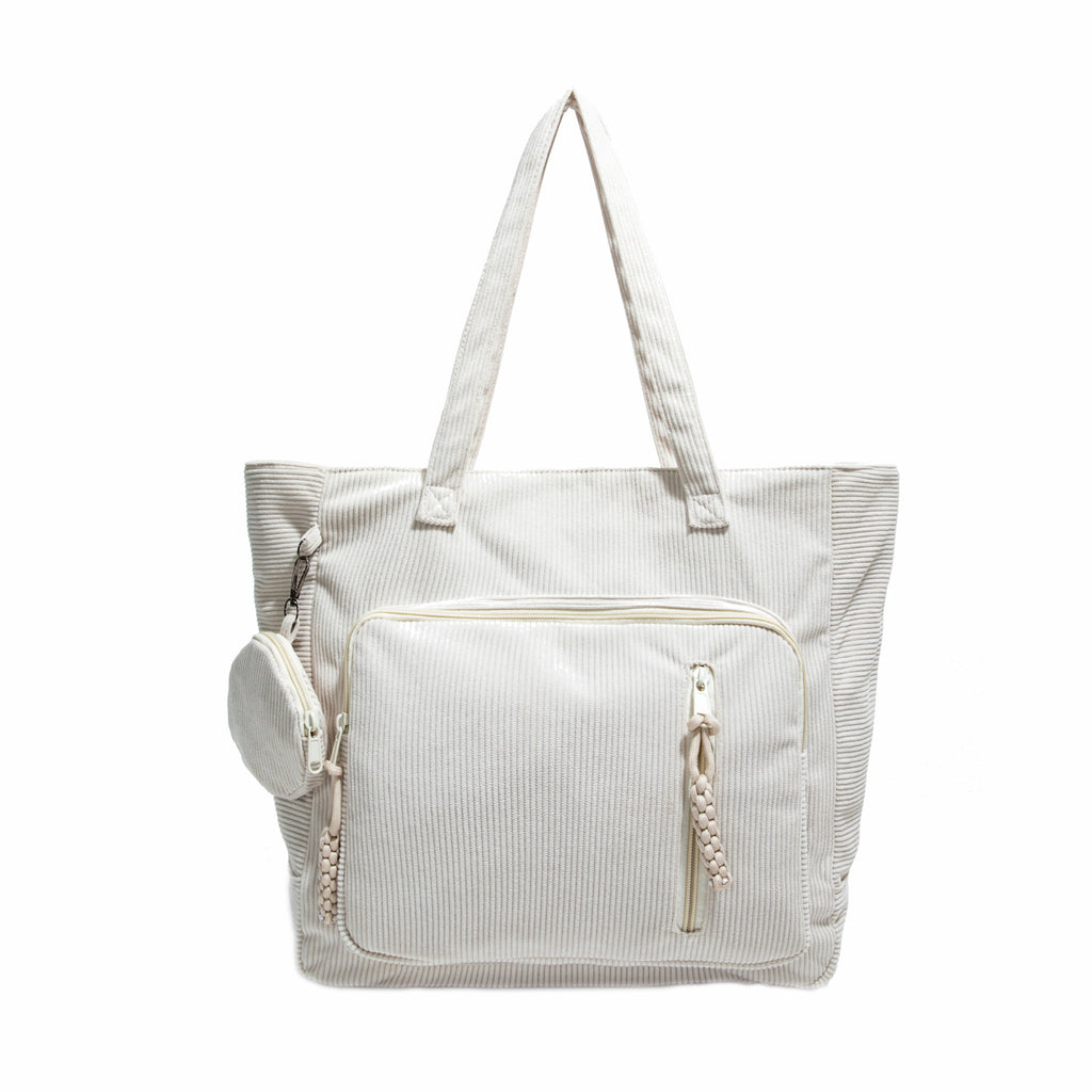 WoSpacious Multi-Pocket Canvas Tote Bag