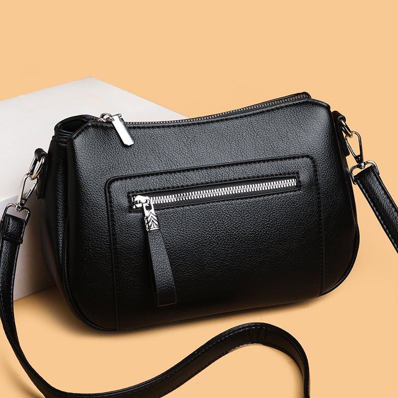 Casual Leather Crossbody Bag