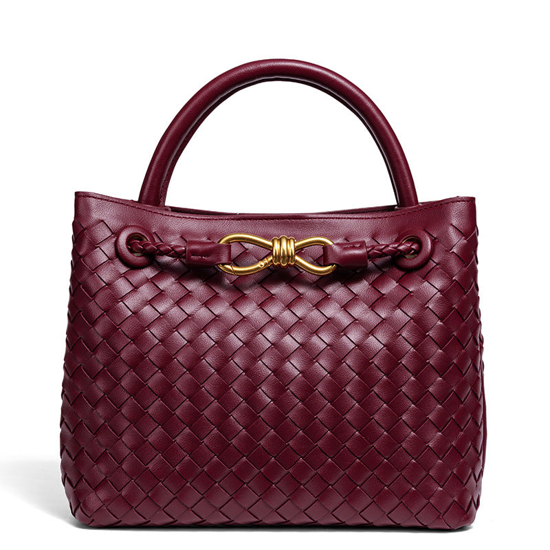 Woven Leather Tote Bag