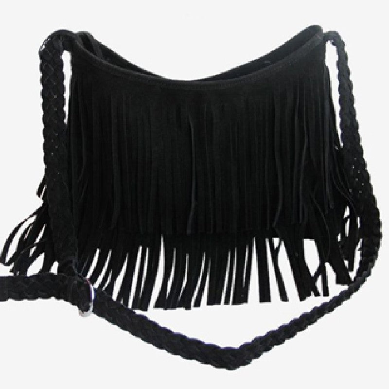 Stylish Fringe Suede Crossbody Bag