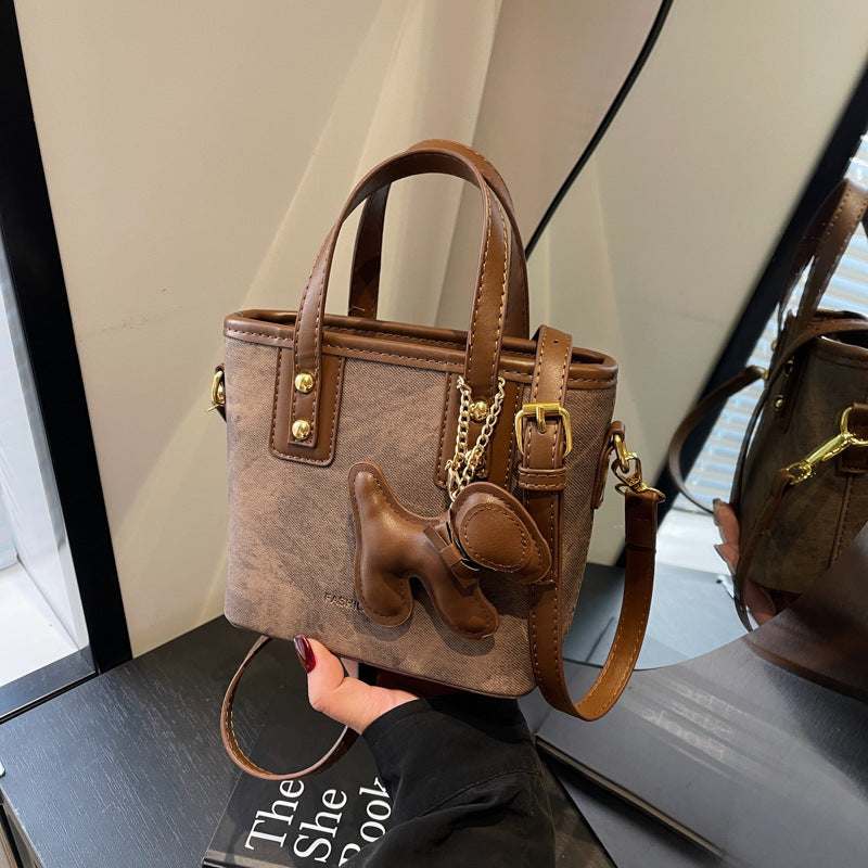 Women's mini bag made of high-quality material with removable funny charm-https://detail.1688.com/offer/860261009677.html-Calm Wears-Braun-Size: With pendant-Calm Wears