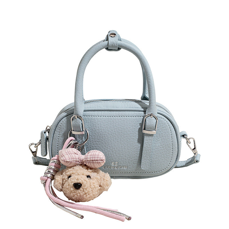 Women's mini handbag with removable teddy keychain-https://detail.1688.com/offer/1046027533854.html-Calm Wears-Blue-Size: With pendant-Calm Wears