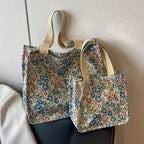 Women's tote bag with floral embroidery design and sturdy handles-https://detail.1688.com/offer/810077843072.html-Calm Wears-Rosa-nothing-Calm Wears