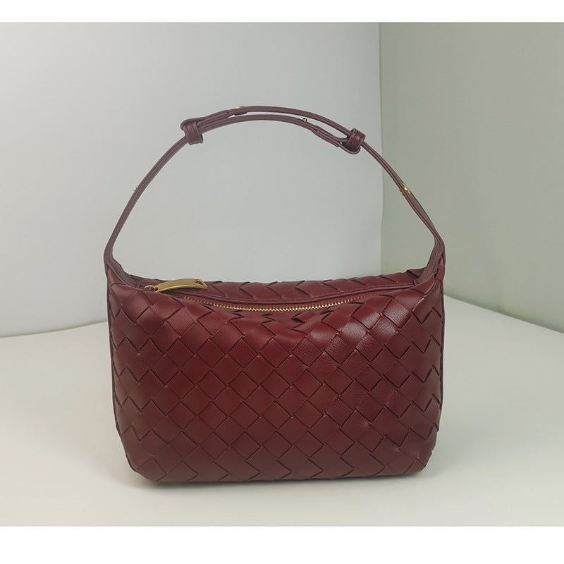 Woven Leather Satchel Bag