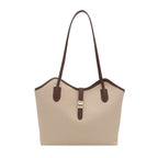 Ladies tote bag made of high-quality leather with elegant design-https://detail.1688.com/offer/981975684283.html-Calm Wears-Cream-nothing-Calm Wears