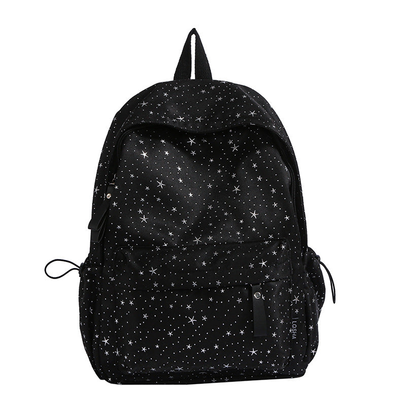 Star Printed School Backpack for Daily Use