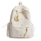 Embroidered Floral Print Backpack