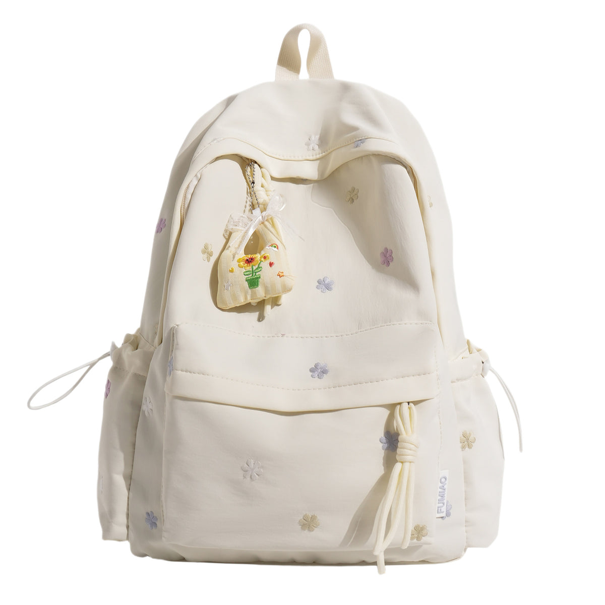 Embroidered Floral Print Backpack