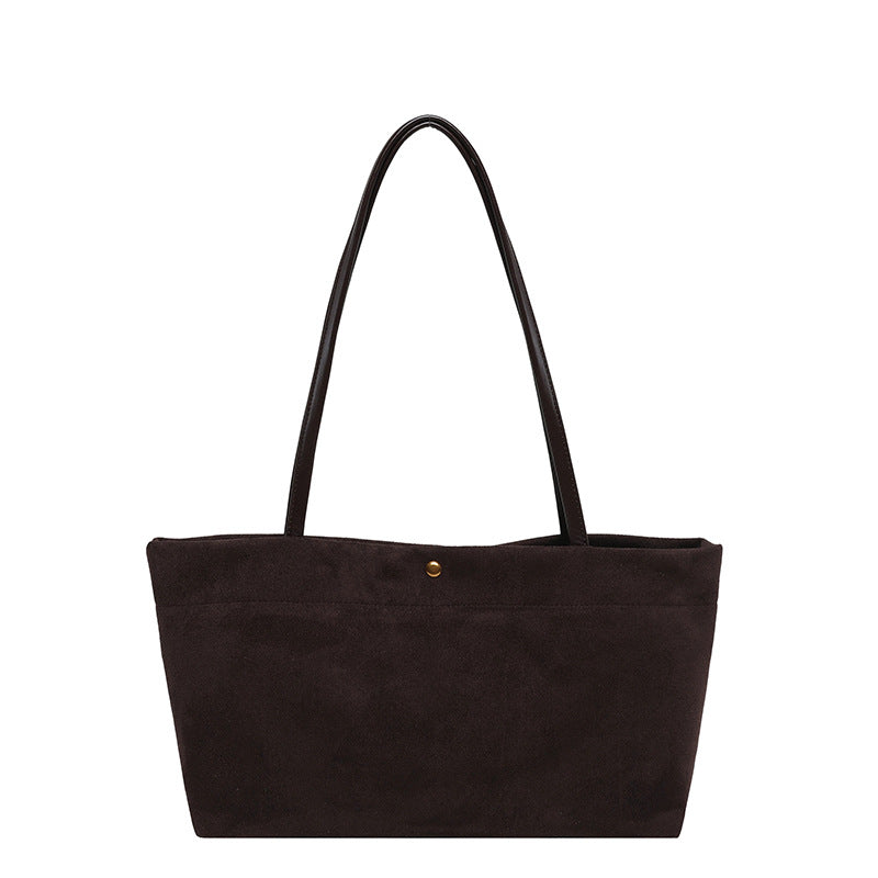Suede Shoulder Tote Bag