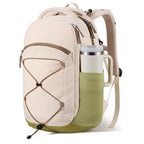 Multifunctional backpack with drink compartment and elastic lacing