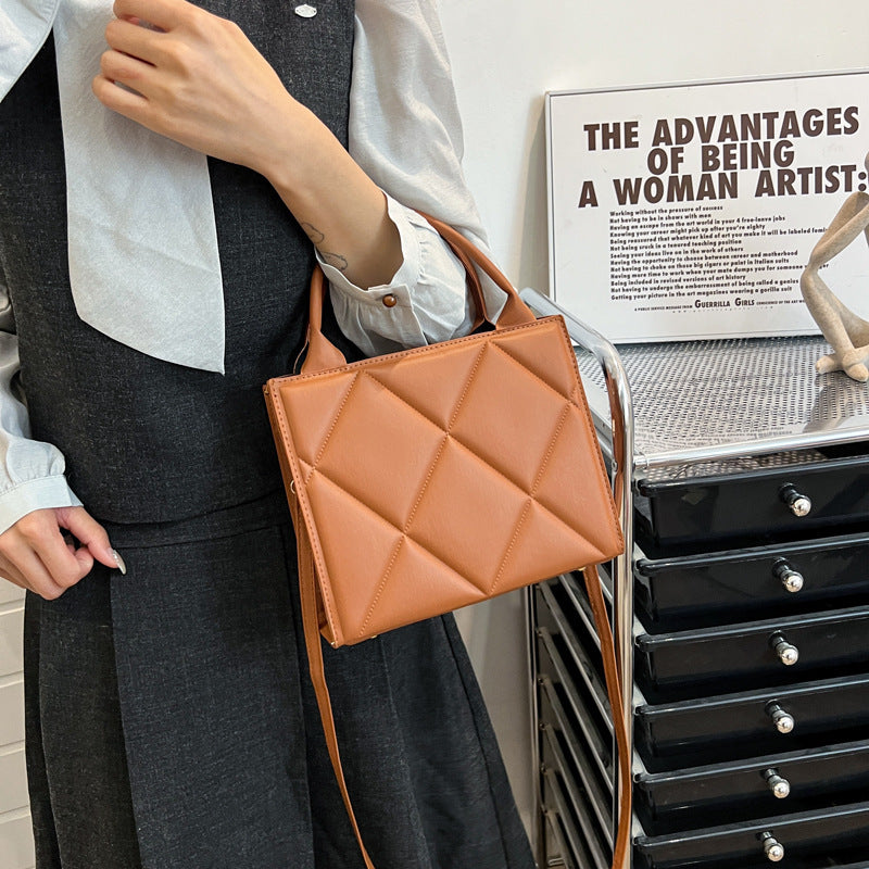 Quilted Leather Shoulder Handbag